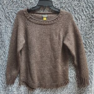 Cabela's Women's Cozy Brown Merino Wool Crew Neck Sweater - SZL